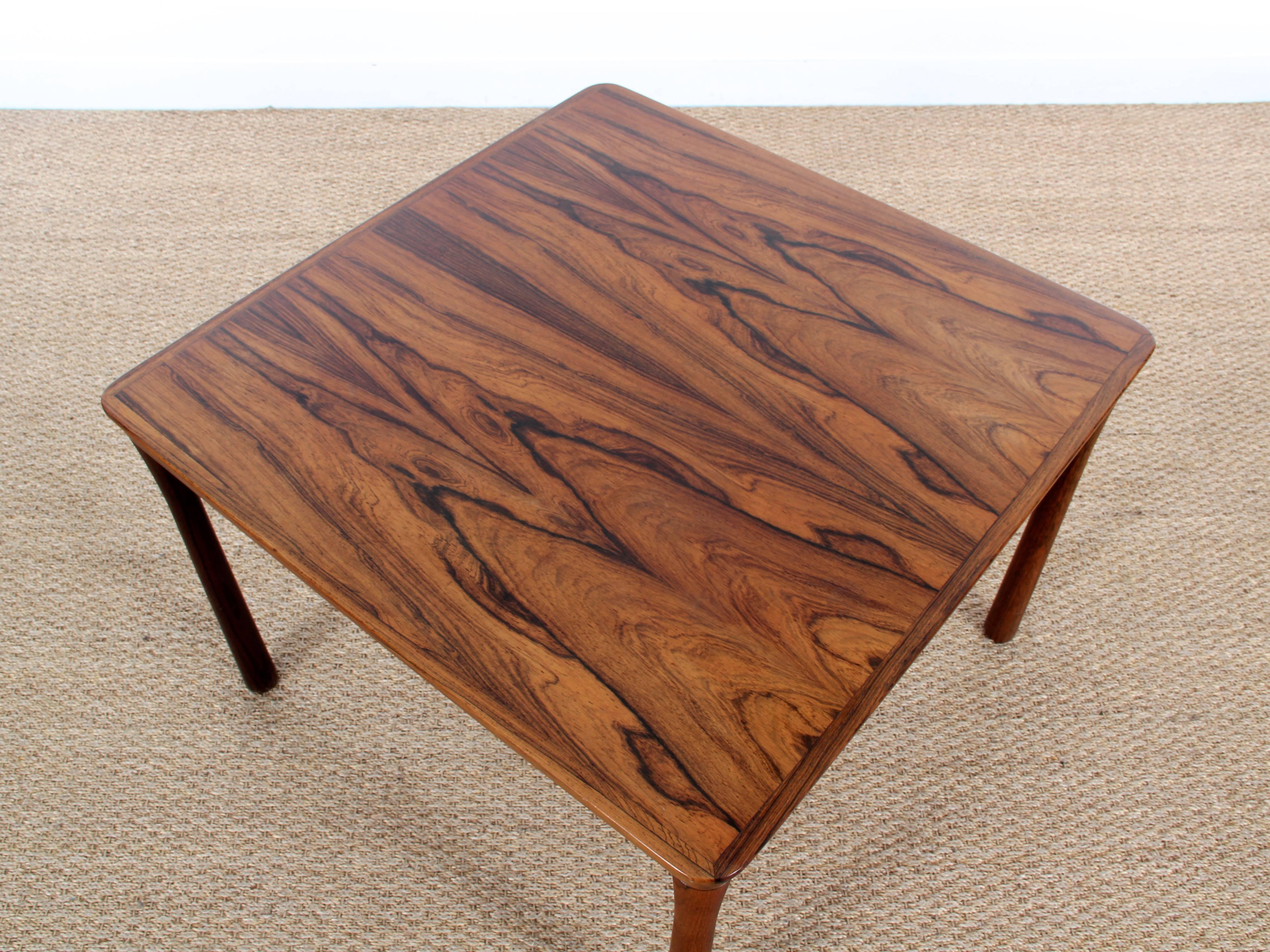 Mid-Century Modern Coffee Table in Rosewood Model Colorado by Folke Ohlsson In Excellent Condition For Sale In Courbevoie, FR