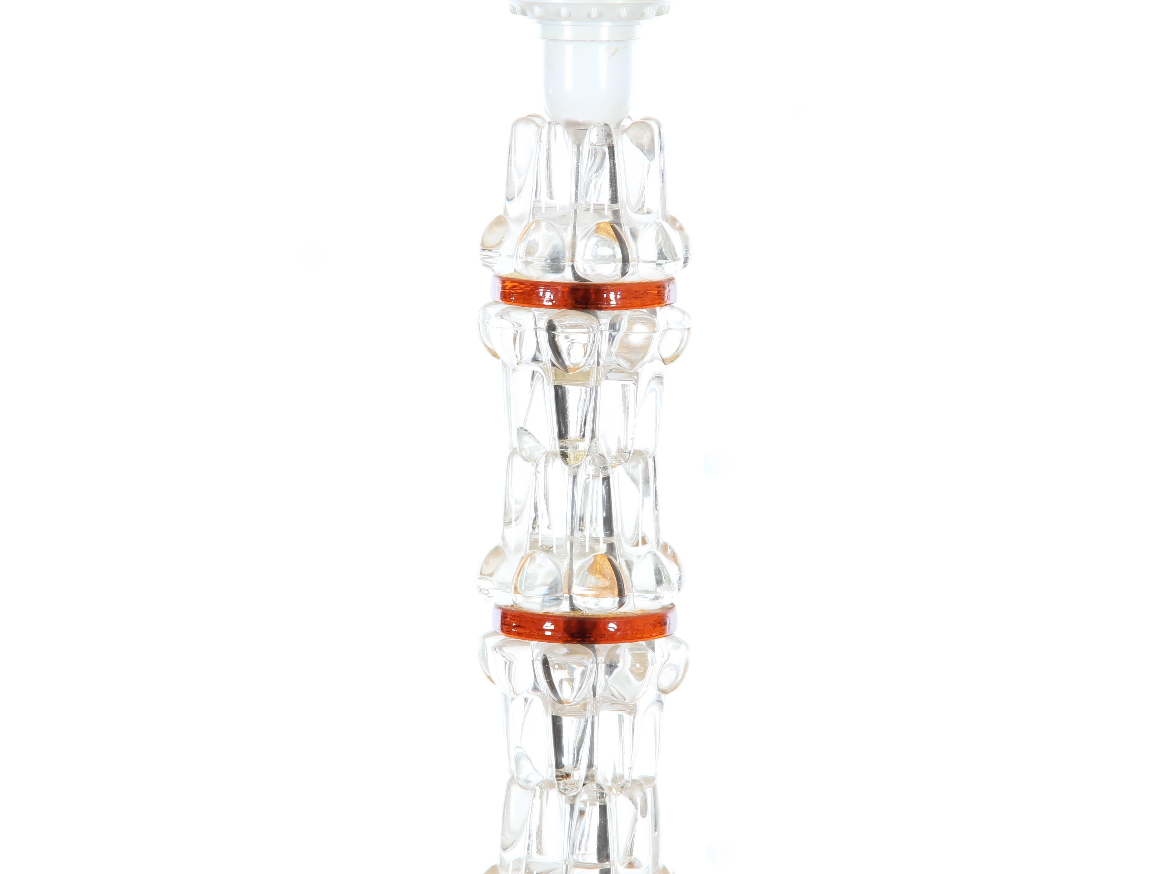 Swedish Stacked Crystal Floor Lamp by Carl Fagerlund for Orrefors