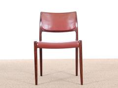 Mid-Century Danish Set of Six Chairs in Rosewood by Niels Møller