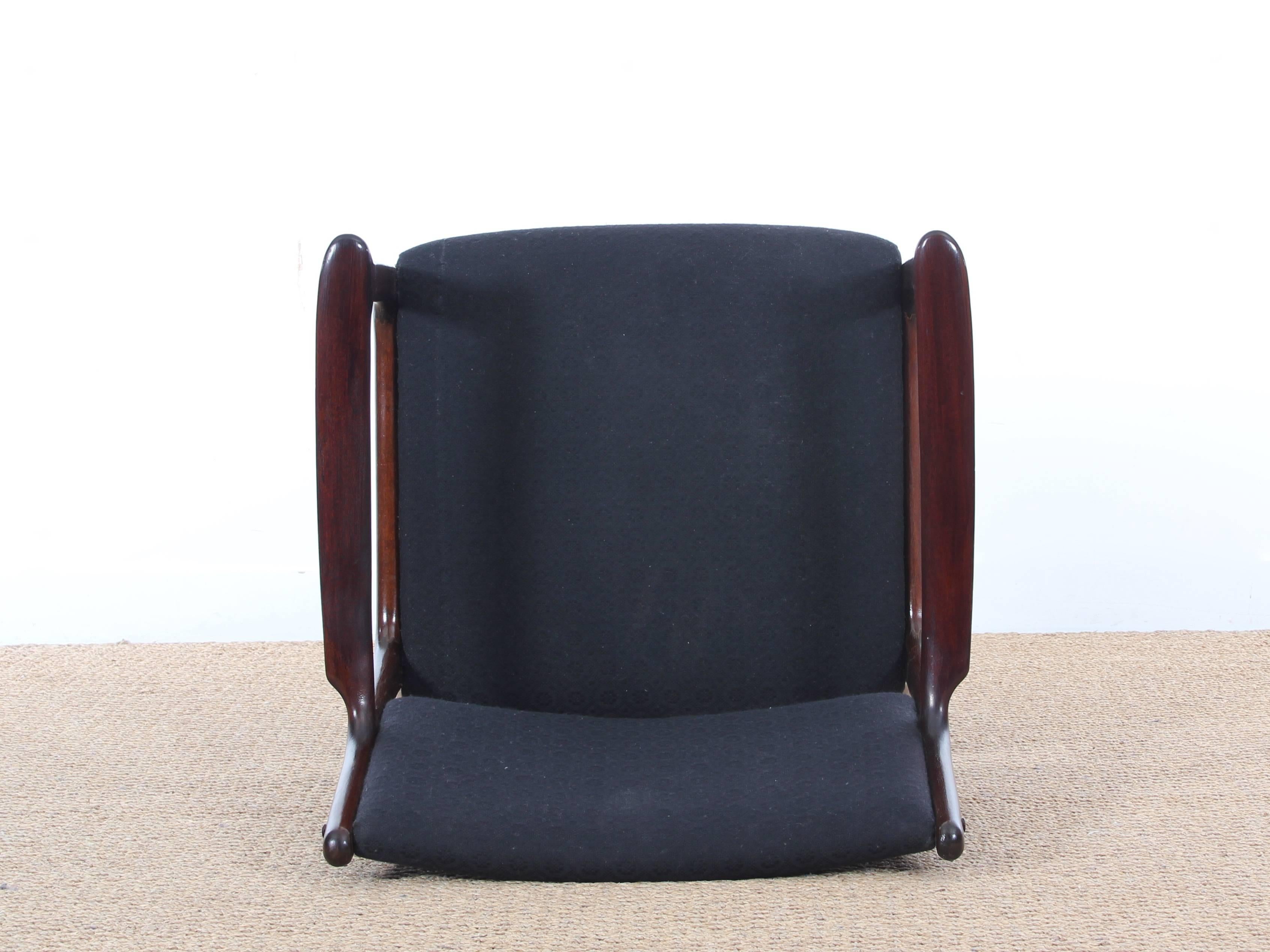 Mid-Century Modern Pair of Armchairs in Mahogany Model PJ-412 by Ole Wanscher 1