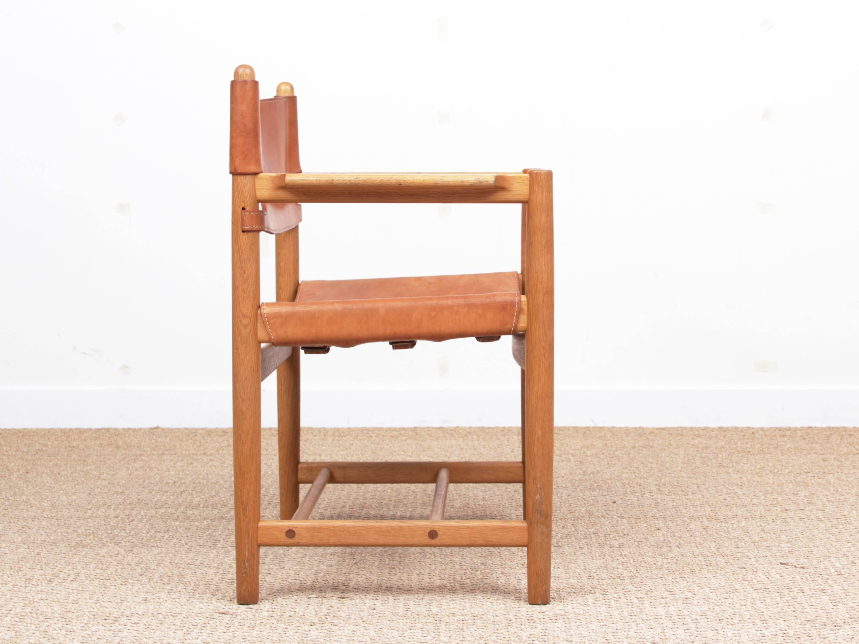 Mid-Century Modern Scandinavian Pair of Armchairs by Børge Mogensen Model 3238 In Excellent Condition In Courbevoie, FR