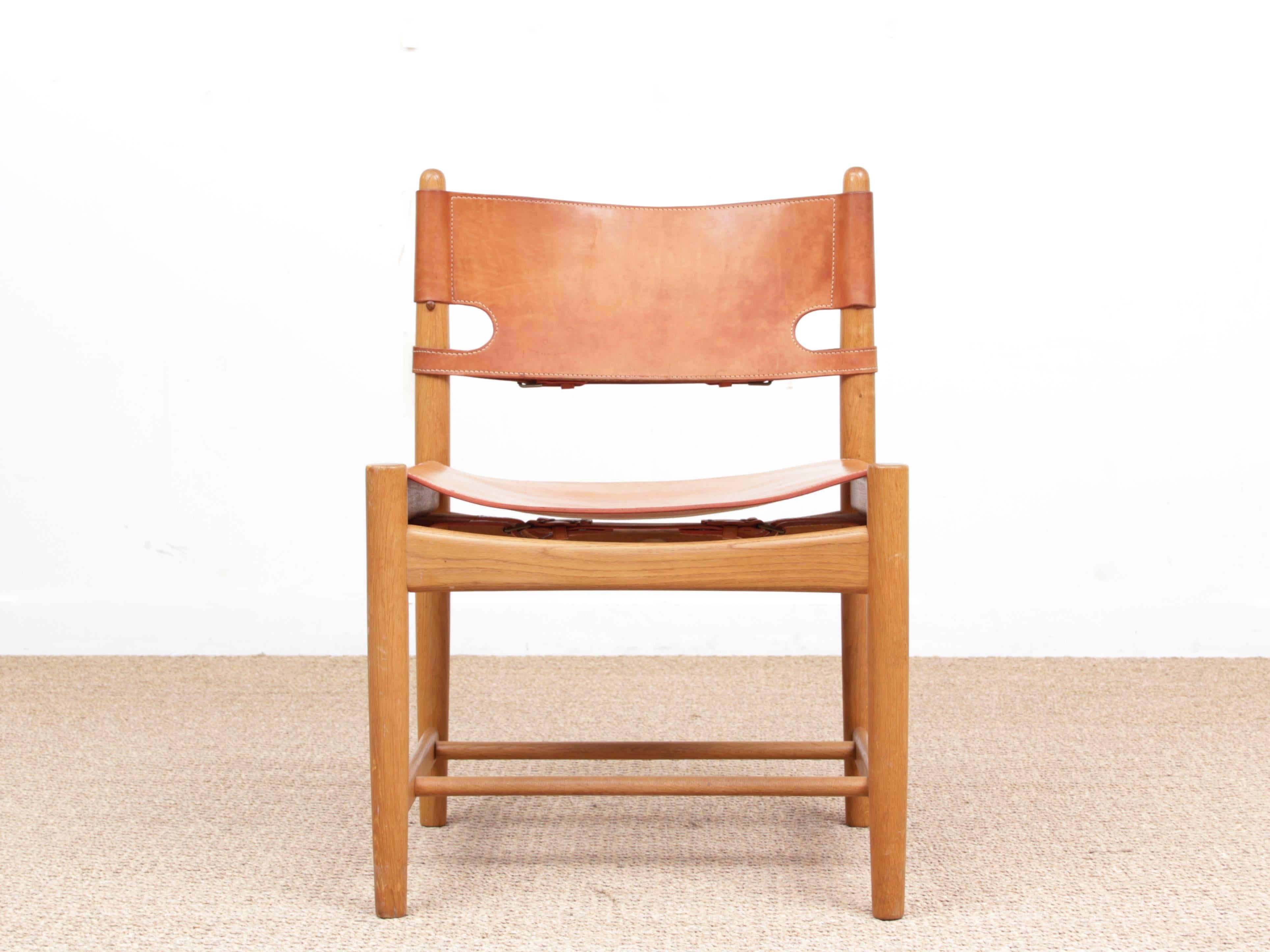 Oak Mid-Century Modern Scandinavian Set of Four Chairs by Børge Mogensen Model 3237