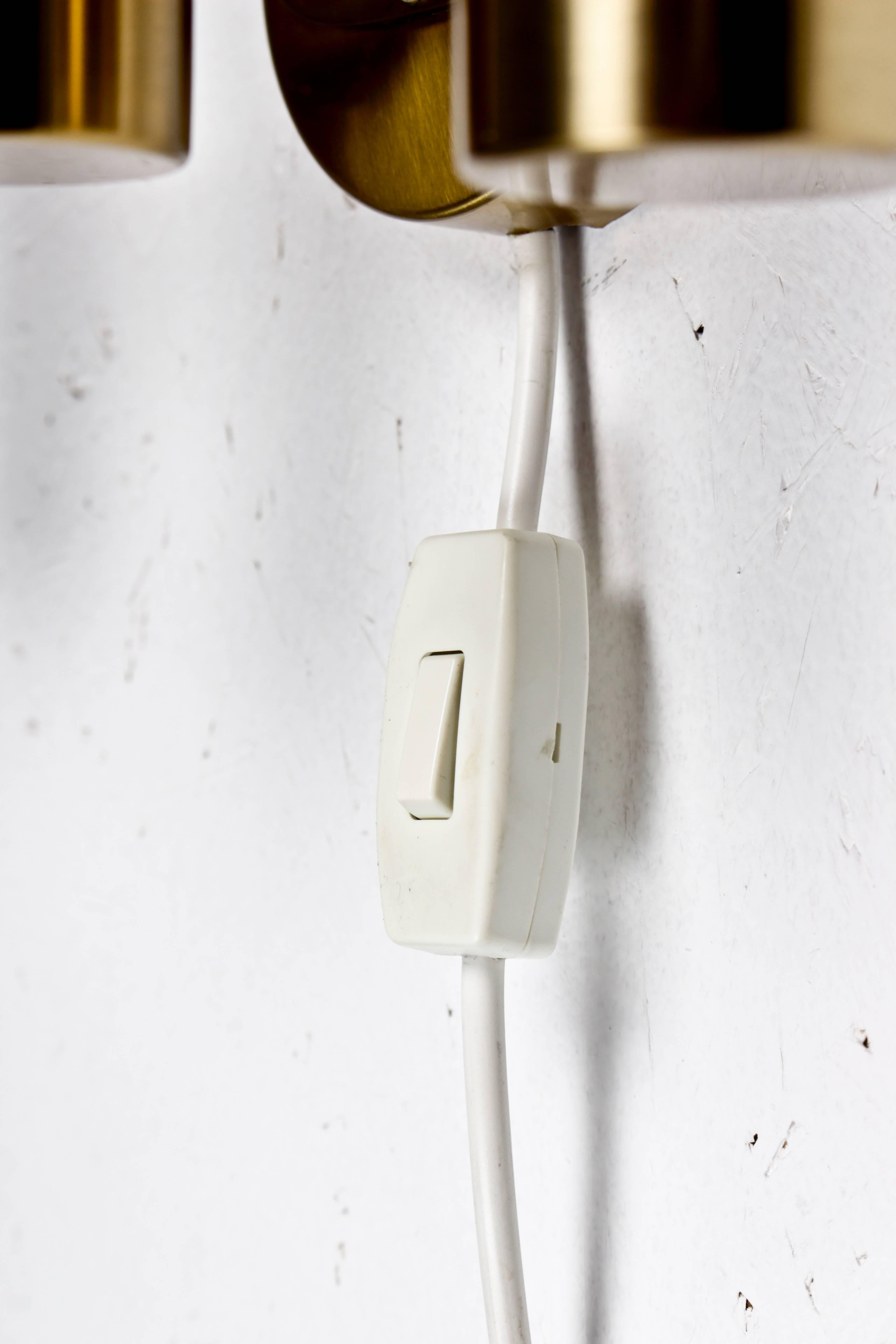 Swedish Wall Sconce in Brass and Opaline Glass by Hans-Agne Jakobsson