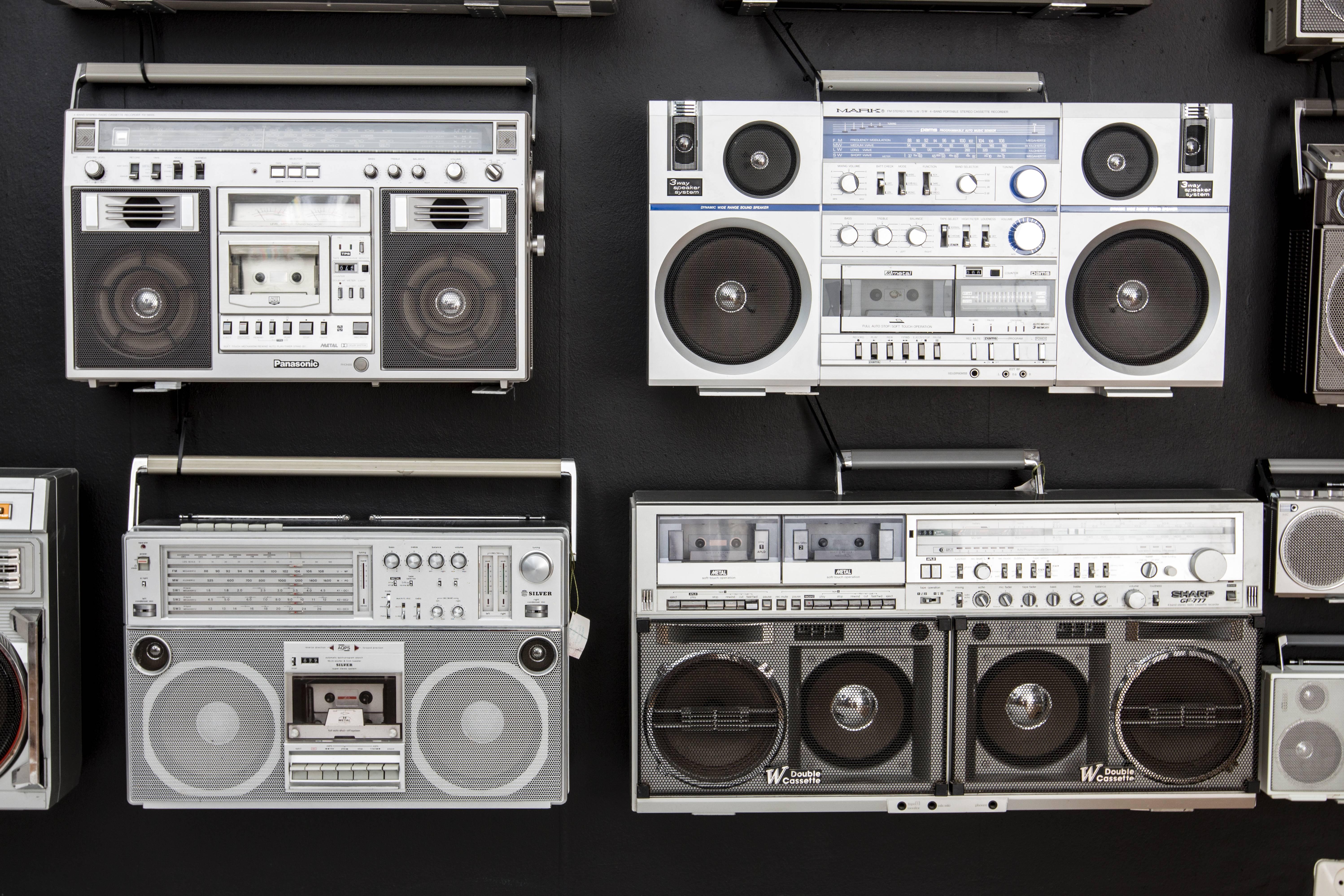 Late 20th Century Unique Vintage Boombox Collection from the 1980s For Sale