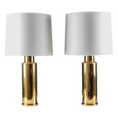 Pair of Table Lamps in Glass by Luxus