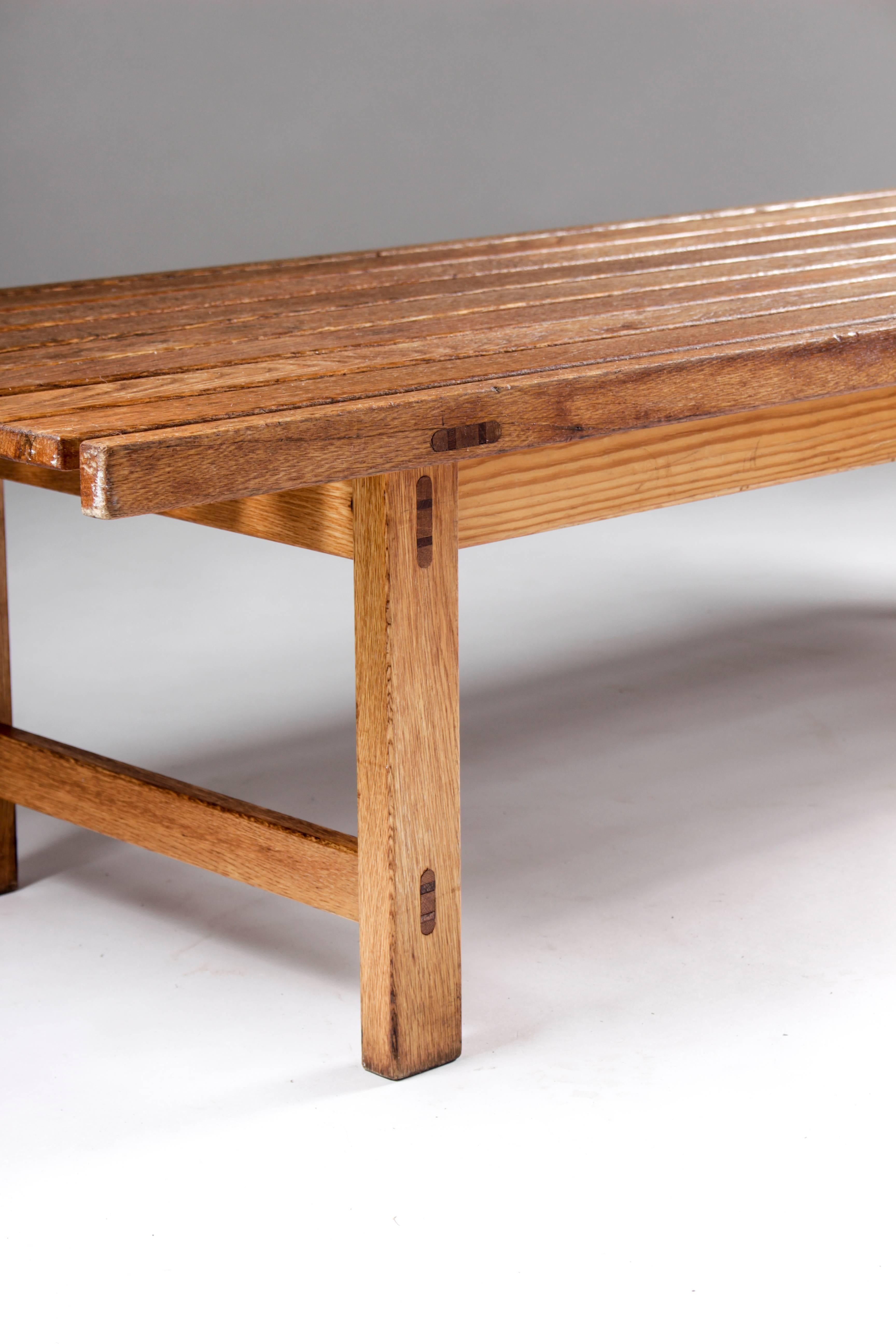 20th Century Swedish Mid Century Bench or Side Table in Oak by Hugo Svensson For Sale