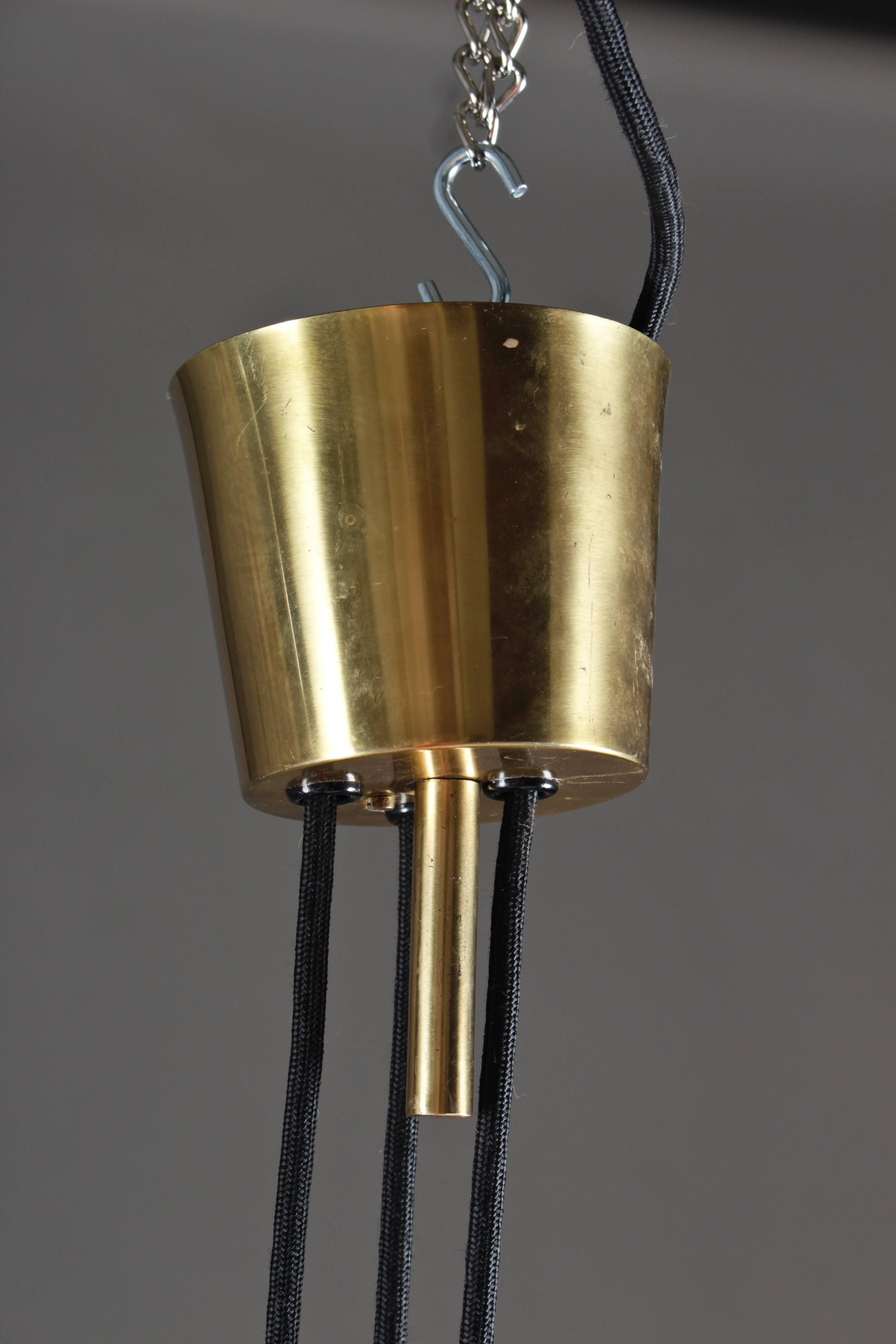 Danish Brass Pendant in Brass with Counter Weight In Good Condition In Karlstad, SE