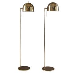 Pair of Floor Lamps in Brass by Bergboms, Sweden