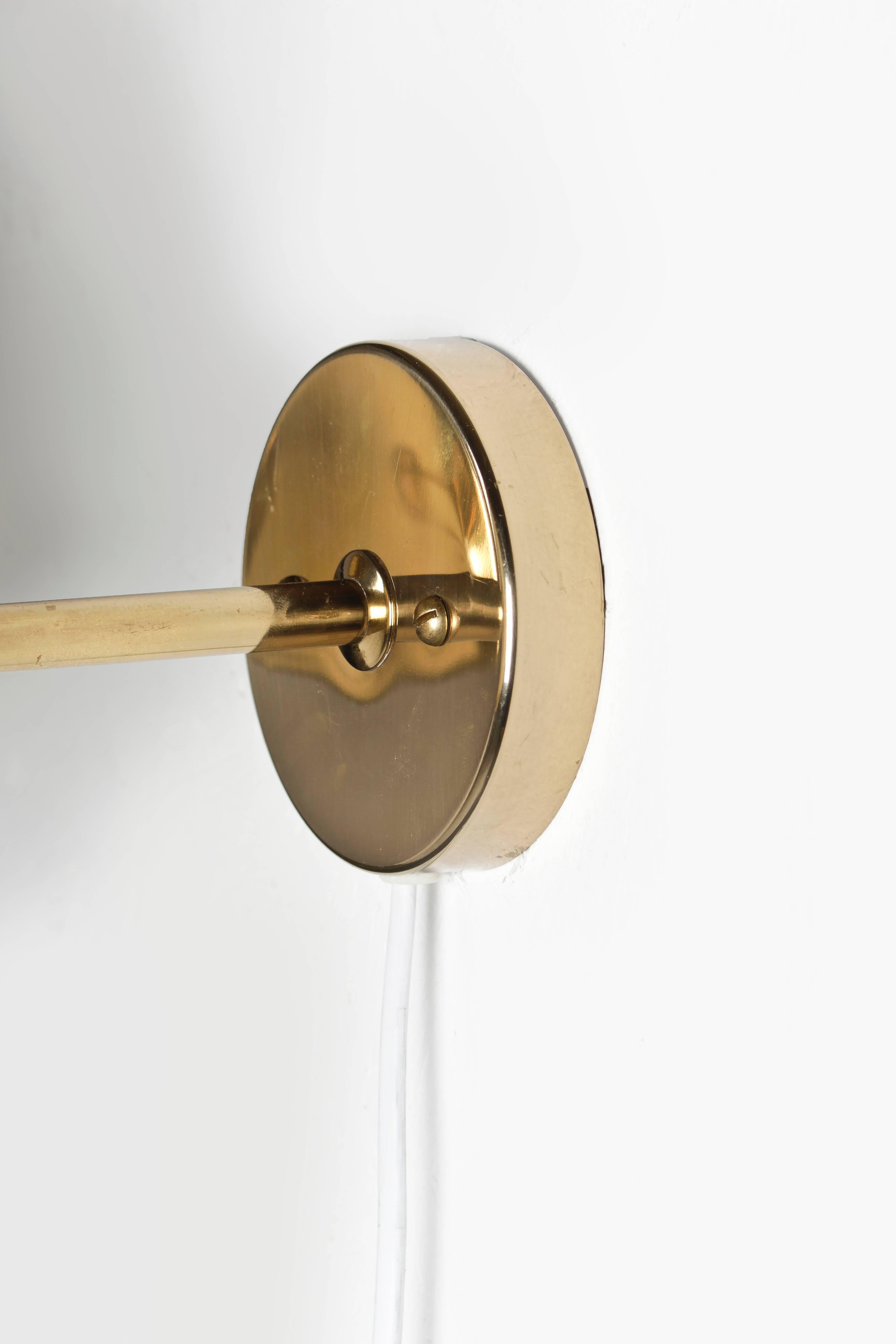 20th Century Wall Lamps in Brass by Bergboms, Sweden