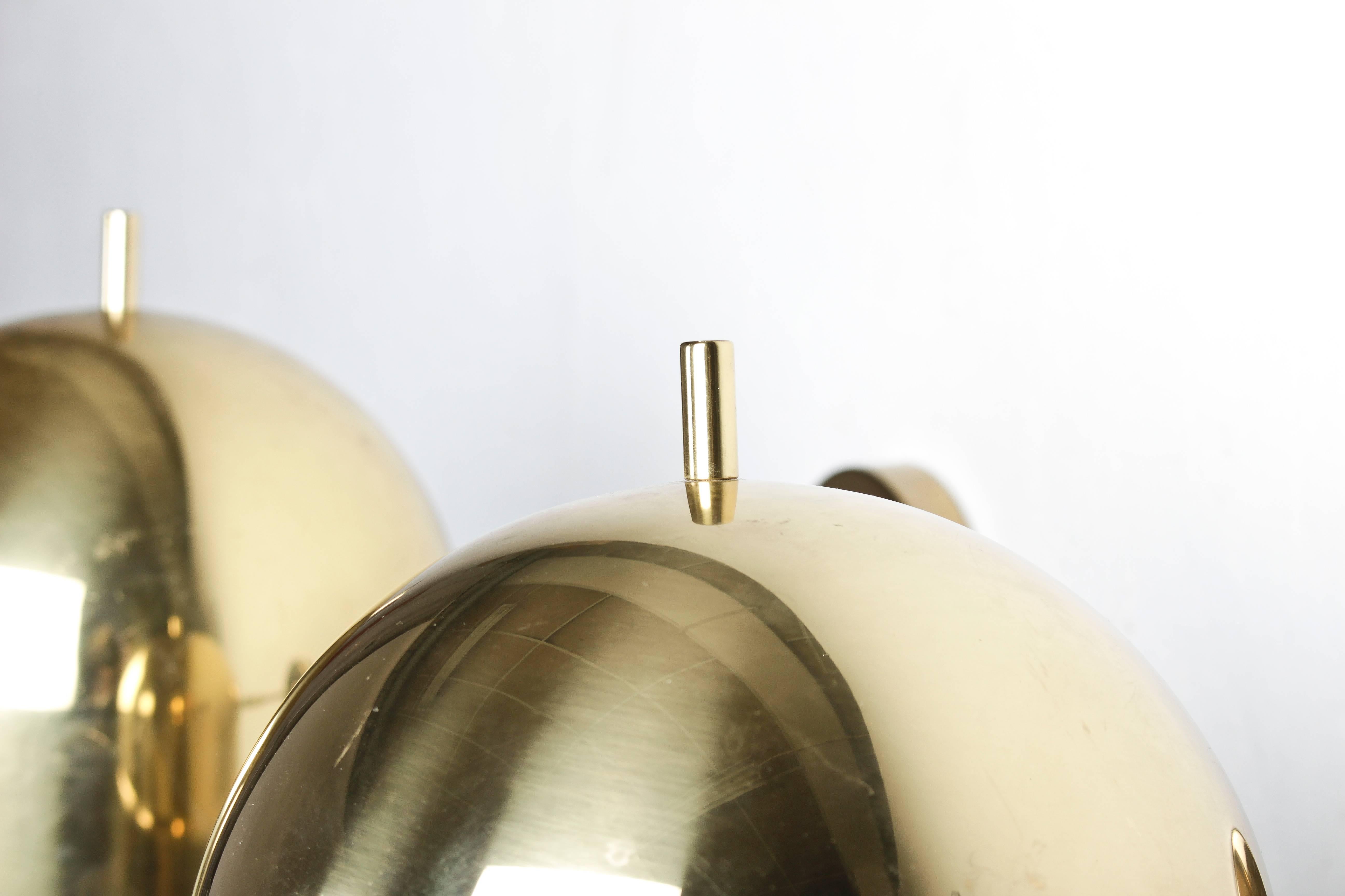 Wall Lamps in Brass by Bergboms, Sweden 1