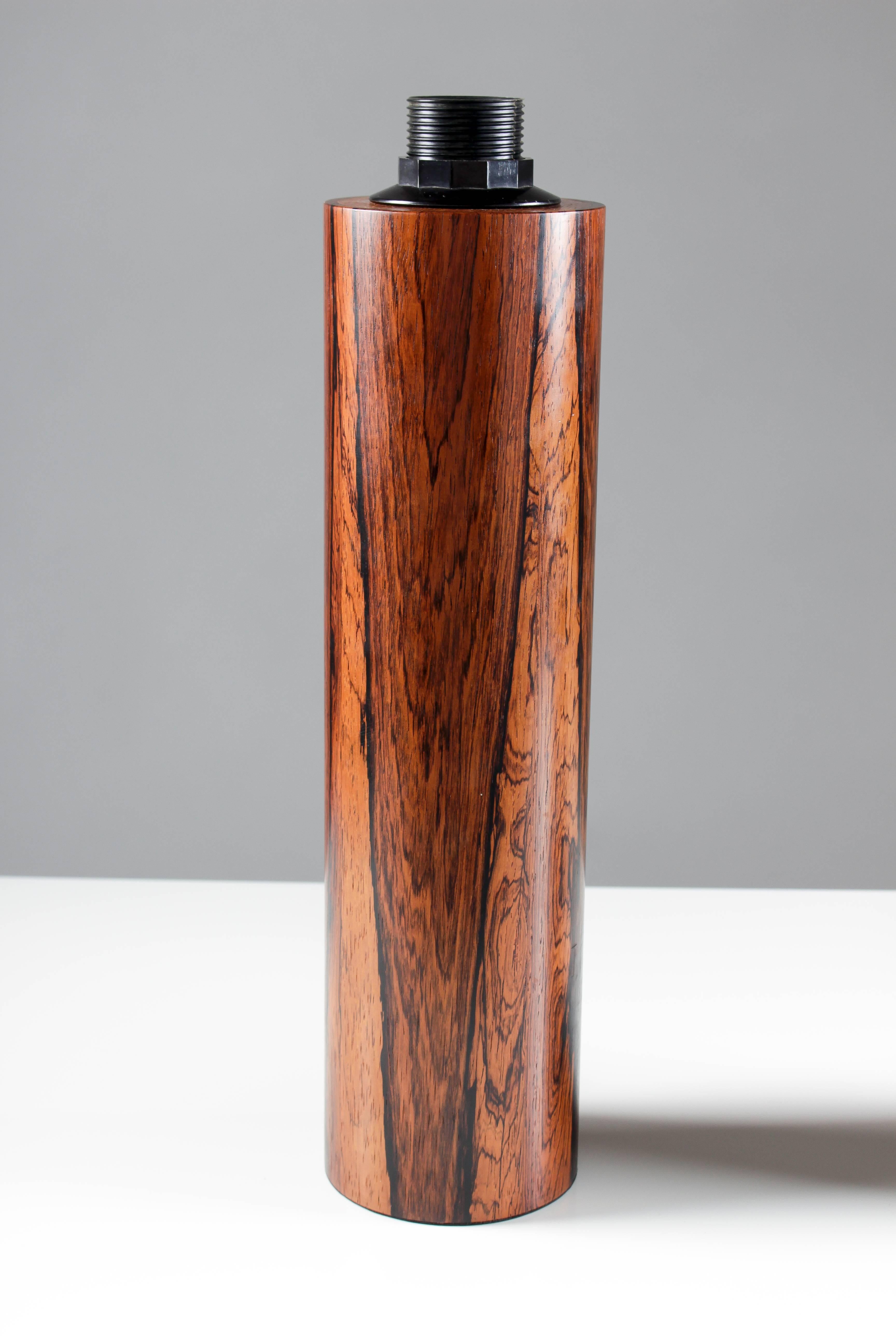 Swedish Pair of Table Lamps in Rosewood by Luxus, 1960s