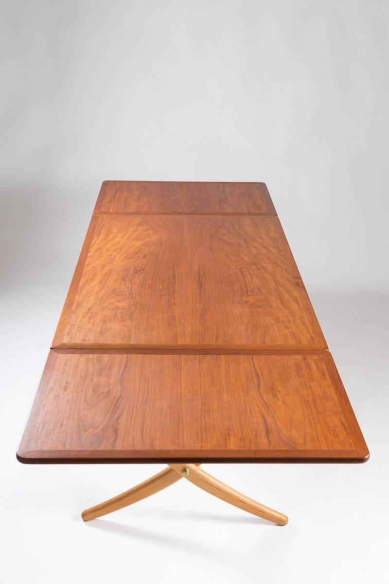 Danish Midcentury Hans Wegner Drop-Leaf Table AT-304