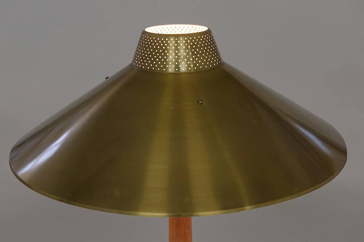 Swedish, Mid-Century Table Lamp in Brass by Hans Bergström 2