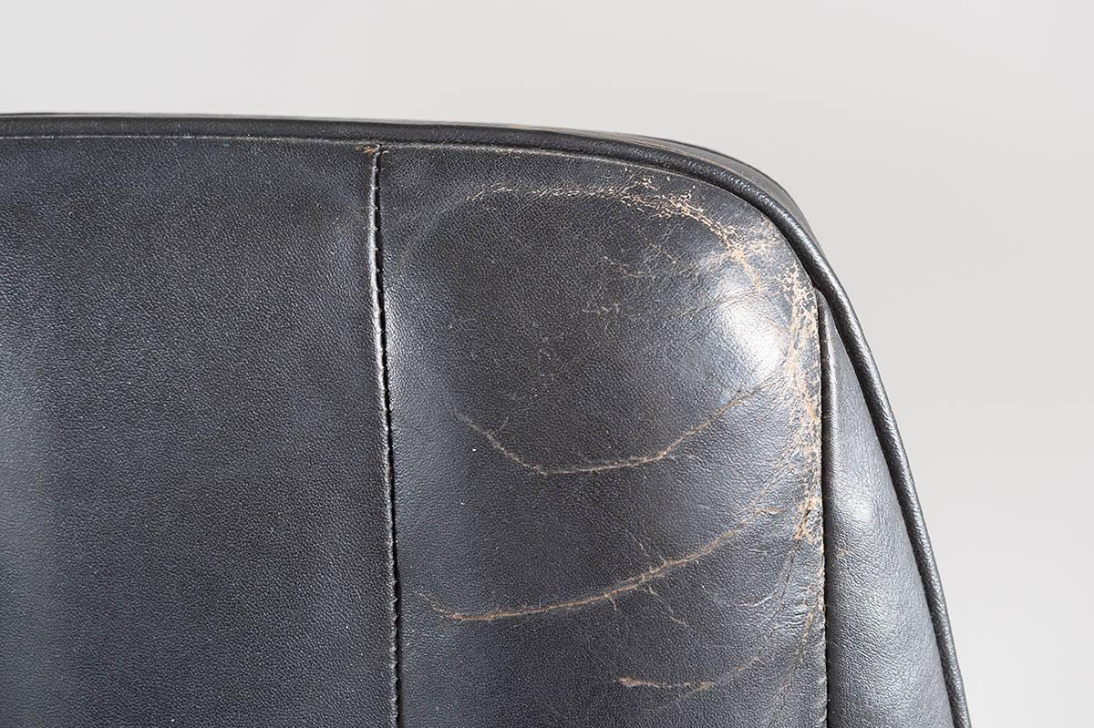 Pelle Coppia di poltrone scandinave in palissandro e pelle di Sven Ivar Dysthe in vendita