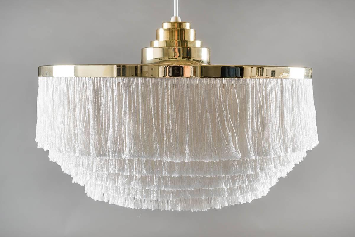 Swedish Pendant in Brass with Silk Fringes by Hans-Agne Jakobsson, 1960s 1