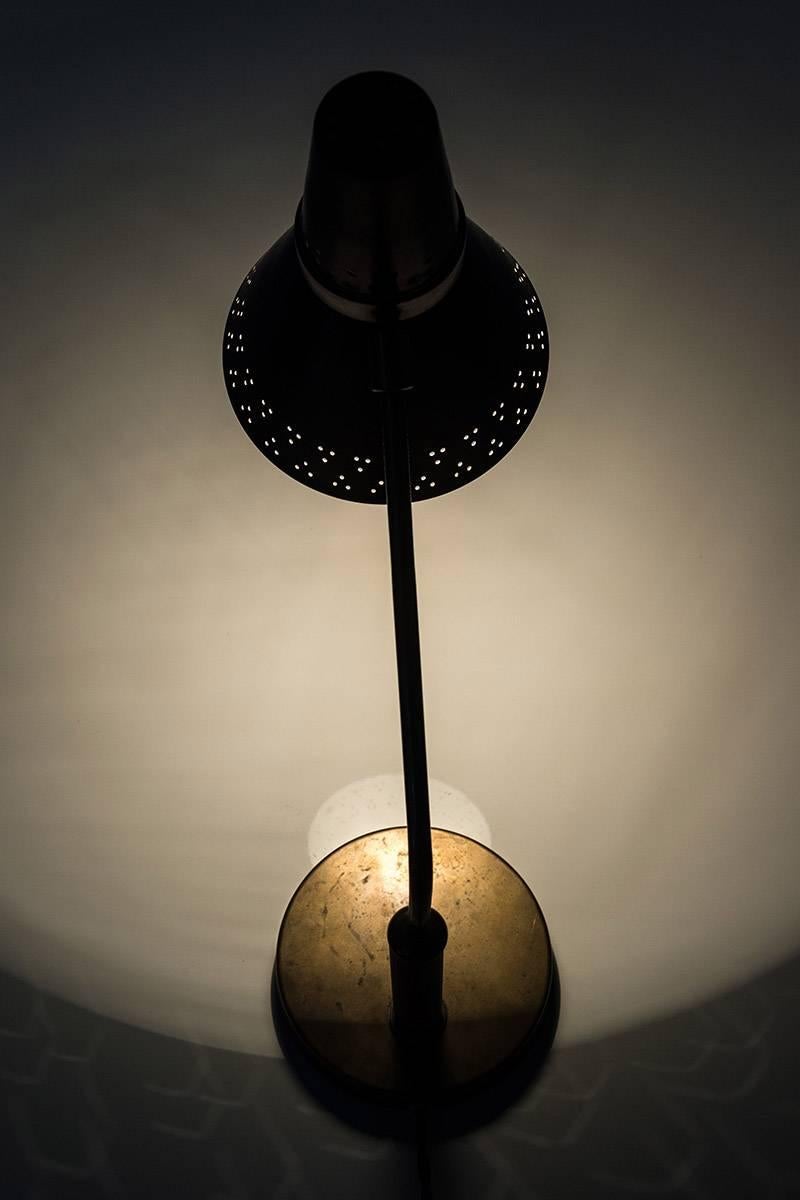 Scandinavian Desk Lamp in Brass by Ab E. Hansson & Co, 1940s 1