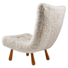Scandinavian Mid Century Lounge Chair in Sheepskin