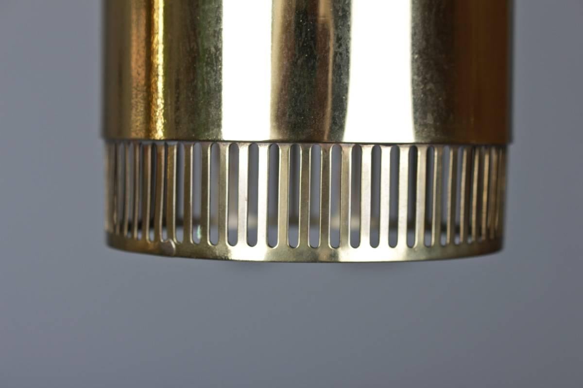 Mid-Century Modern Set of Five Swedish Pendants in Perforated Brass by Boréns For Sale