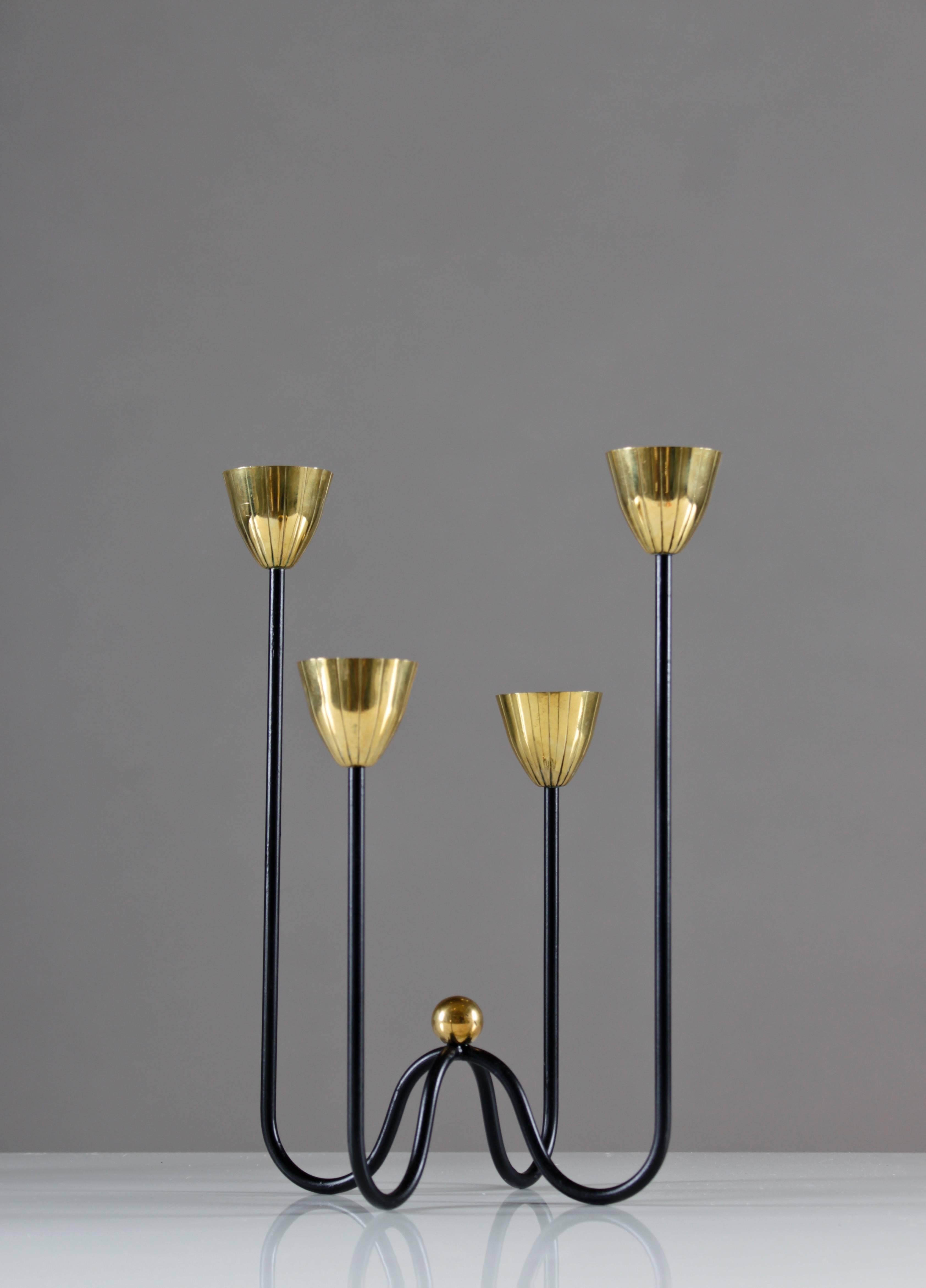 Mid-Century Modern Pair of Candelabra by Gunnar Ander for Ystad Metall