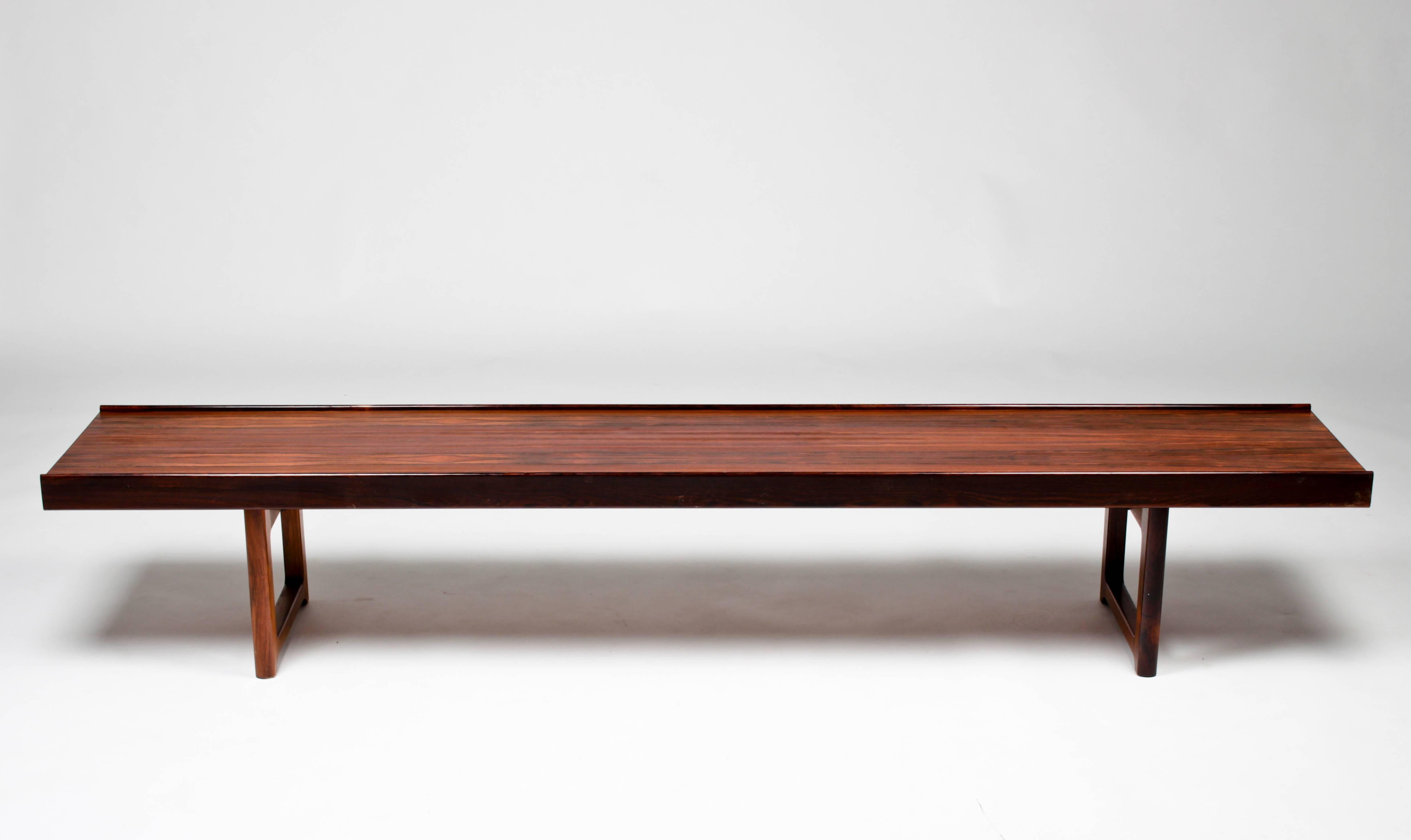 Mid-Century Modern Krobo Bench or Side Table by Torbjørn Afdal for Mellemstrand