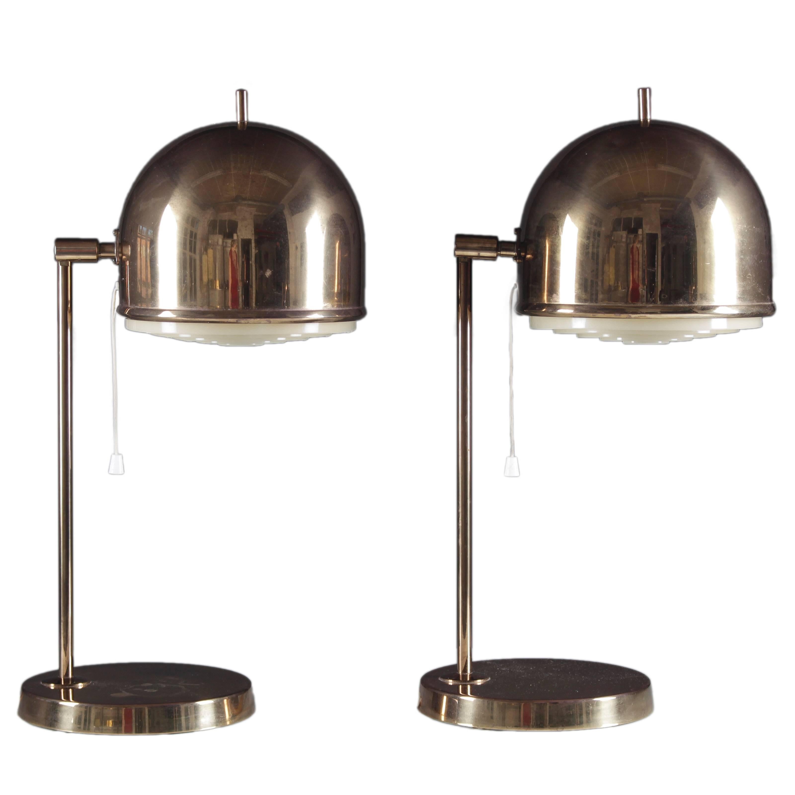 Table Lamps in Brass by Bergboms, Sweden