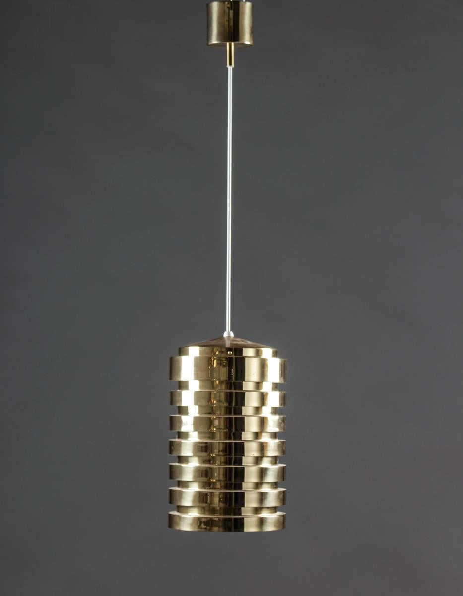 Mid-Century Modern Pendant in Brass by Hans-Agne Jakobsson