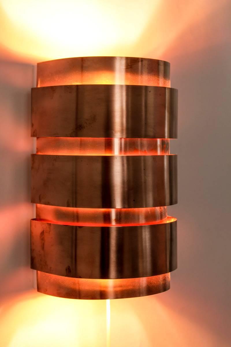 Mid-Century Modern Set of Four Sconces in Copper by Hans-Agne Jakobsson
