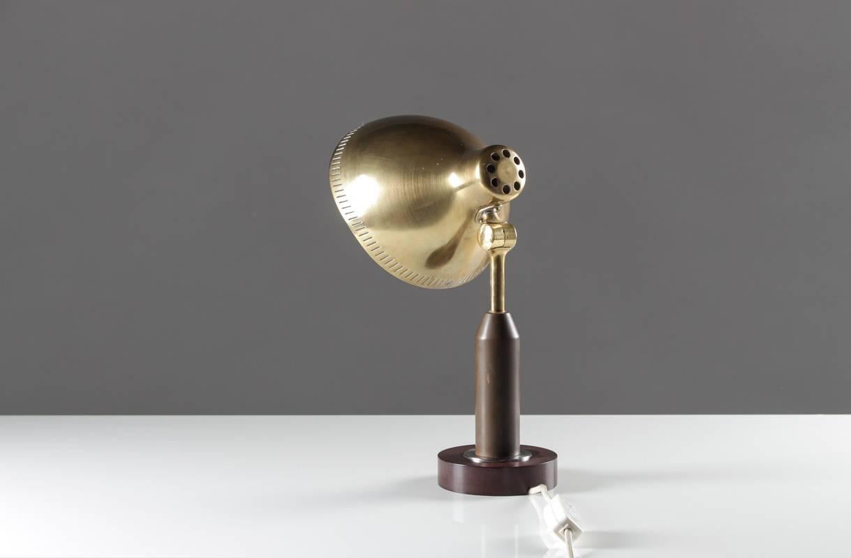 Mid-Century Modern Table Lamp in Brass by Hans Bergström