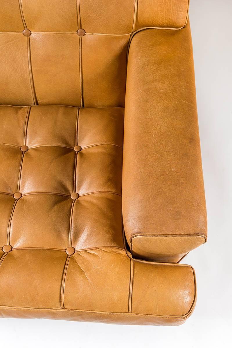 20th Century Midcentury Swedish Lounge Chair and Ottoman 