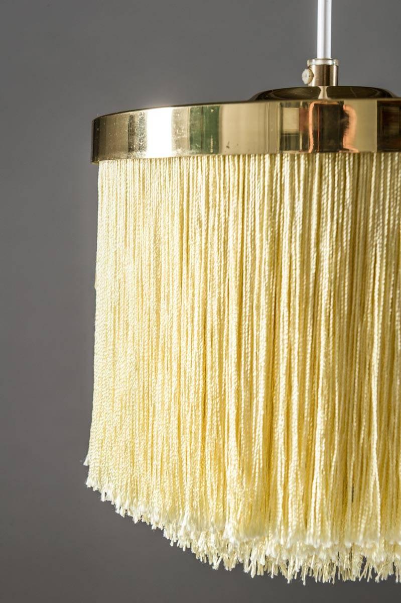 Mid-Century Modern Swedish Pendants in Brass with Silk Fringes by Hans-Agne Jakobsson, 1960s