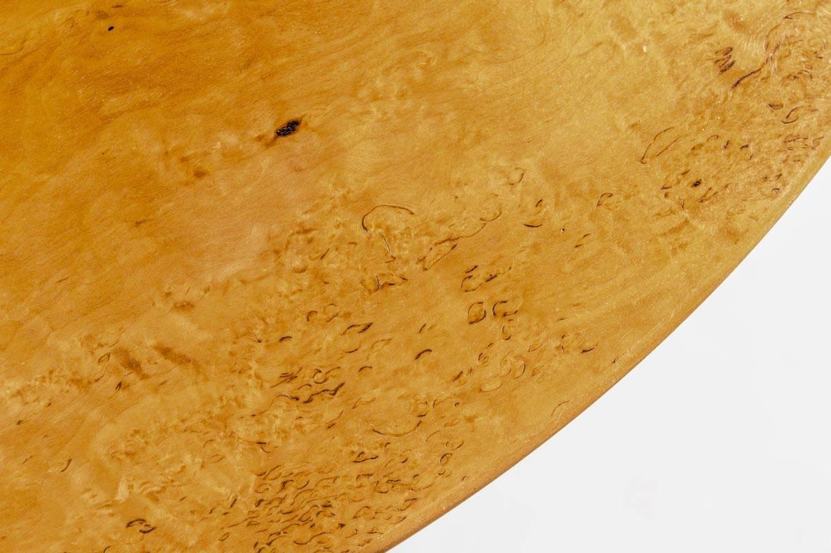 Rare Dining Table by Alvar Aalto in Karelian Birch In Good Condition In Karlstad, SE
