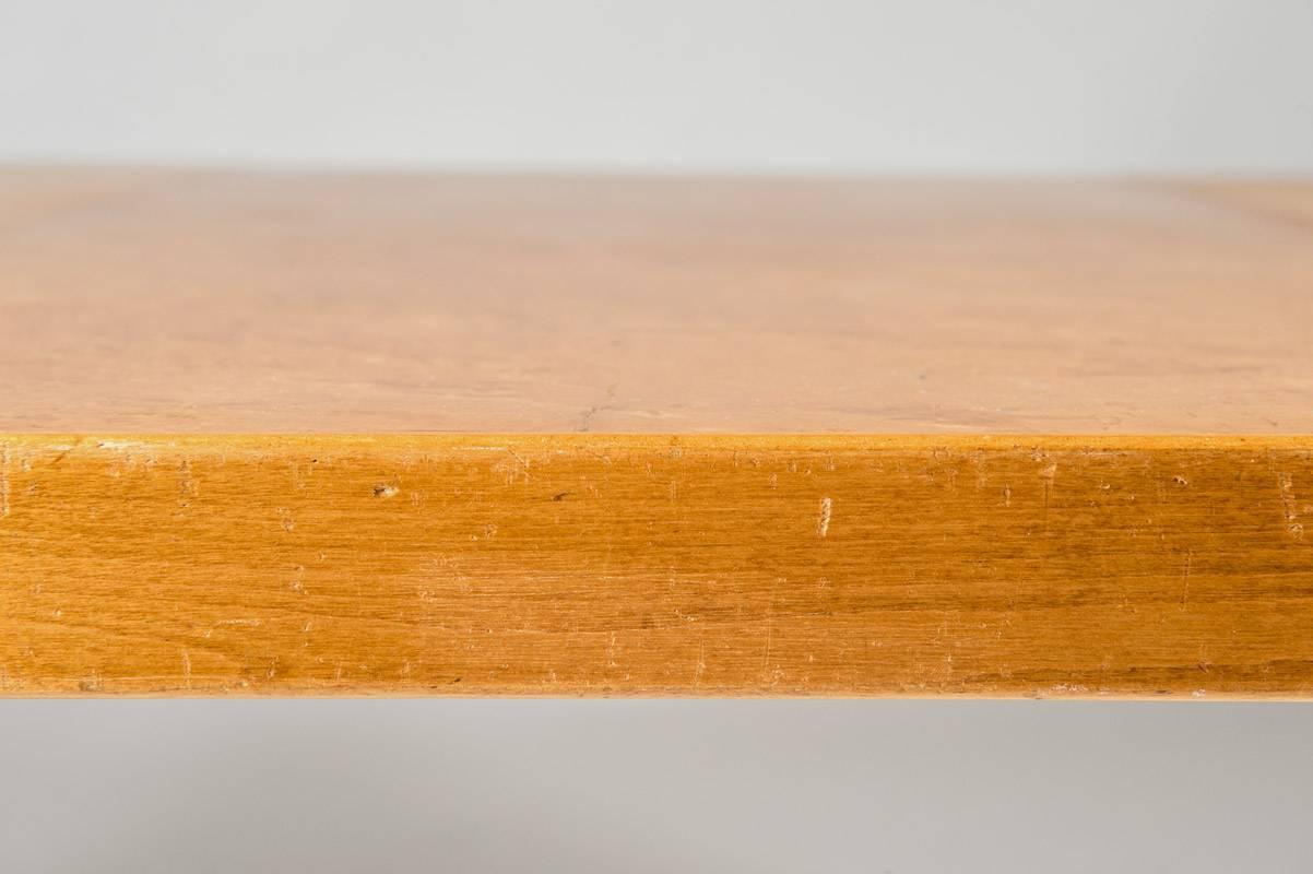Scandinavian Modern Rare Dining Table by Alvar Aalto in Karelian Birch