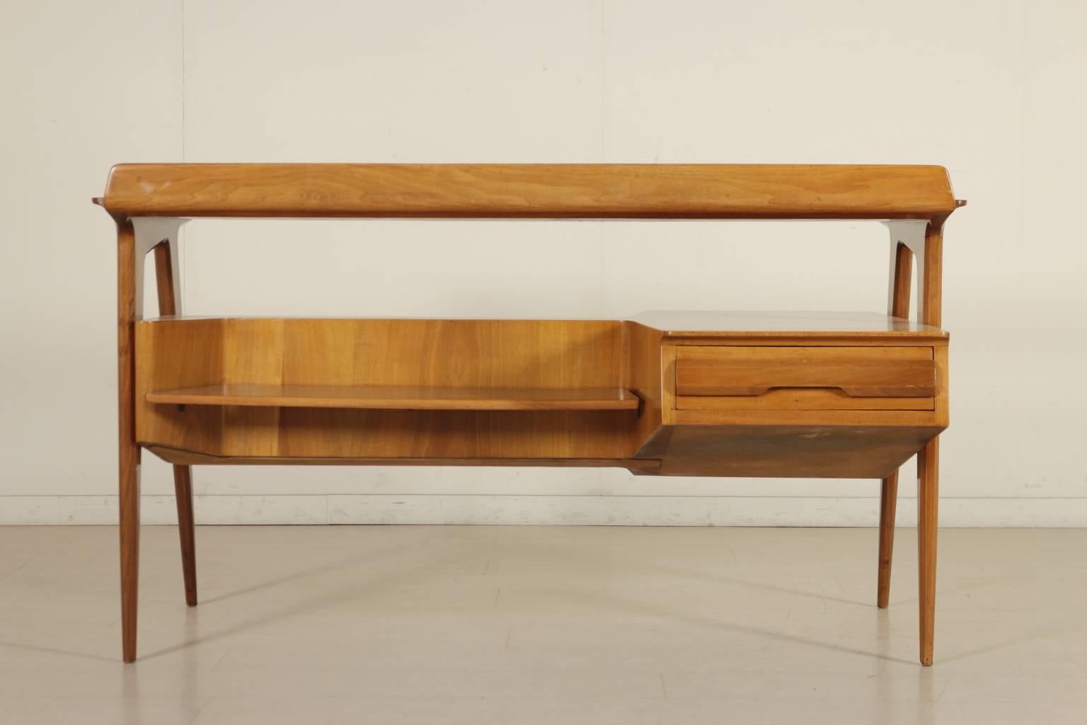 Desk Attributed to Vittorio Dassi Mahogany Formica, 1950s In Excellent Condition In Milano, IT