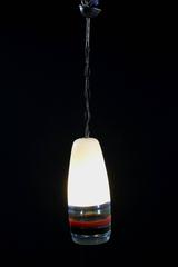 Mid-Century Italian Blown Glass Hanging Lamp by Massimo Vignelli for Venini