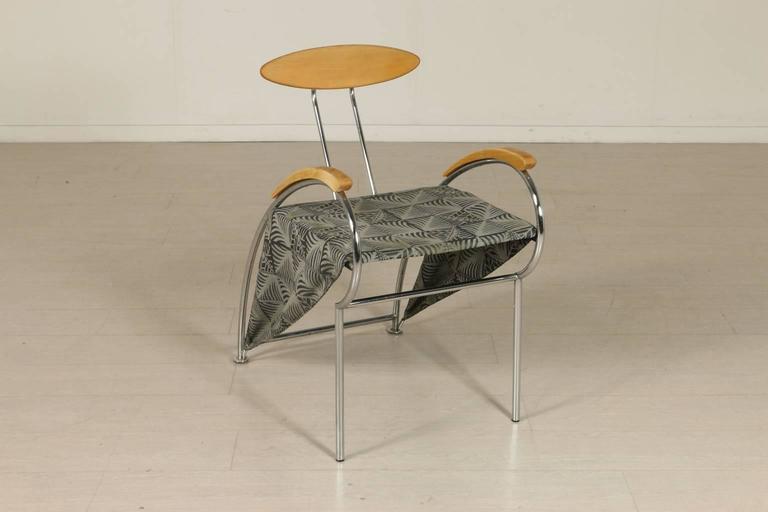 Group of Six 'Velox' Metal and Beech Chairs by Massimo ...