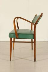 Two-Seat Sofa Beech Springs Vegetable Horsehair Leatherette, Italy, 1940s