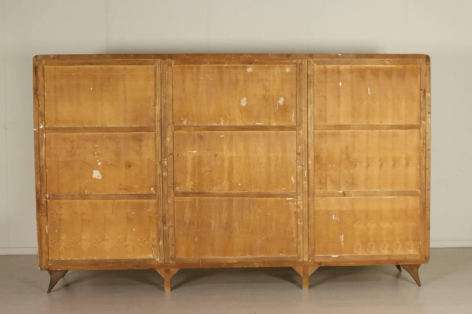 Wardrobe with Six Doors Mahogany Rosewood Veneer, Vintage Italy, 1950s 3