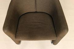 Group of Four 'Tecno' Armchairs by Eugenio Gerli Model PS 142 Metal Foam Fabric