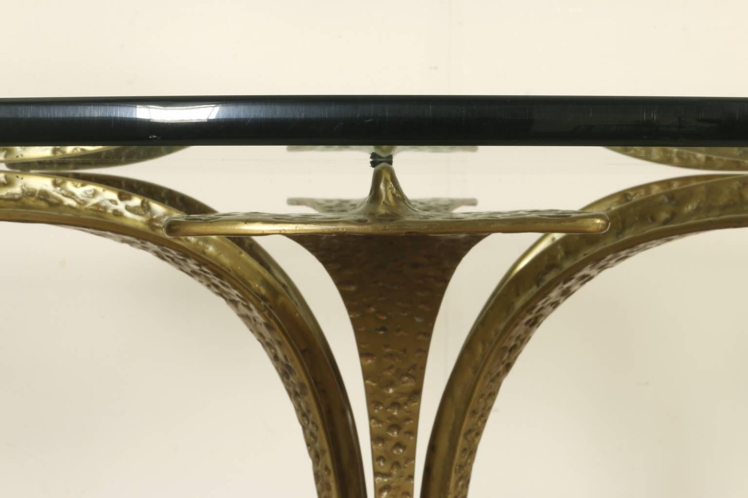 Table by Luciano Frigerio Melted Bronze Glass Vintage, Italy, 1970s 2