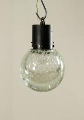 Hanging Lamp by Gino Sarfatti for Arteluce, Murano Crystal Brass Vintage, 1950s
