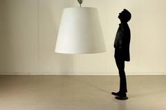 Large Hanging Lamp Polyethylene Diffuser by Charles Williams for Fontana Arte