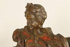 17th Century Carved and Lacquered Walnut Crib from the Papal States