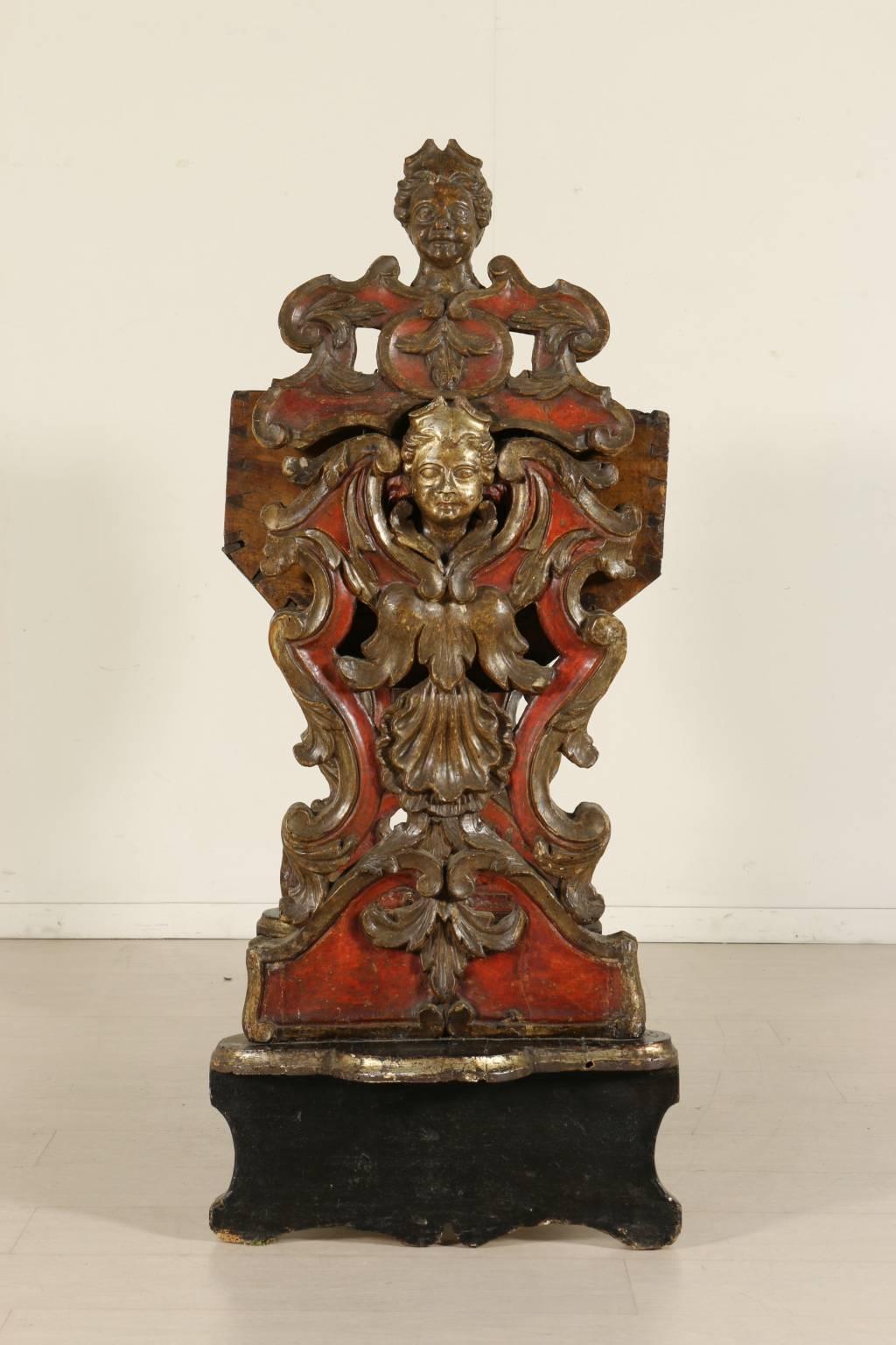 17th Century Carved and Lacquered Walnut Crib from the Papal States 2