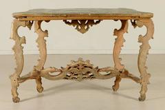 Carved Gilded and Lacquered 18th Century Baroque Wall Table Northern Italy