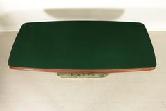 Sumptuous Table by Palazzi Dell'arte Cantu' Rosewood Veneer Glass Marble, 1950s