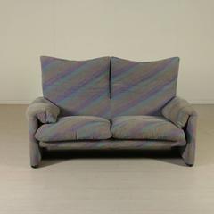 'Maralunga' Two-Seat Sofa by Vico Magistretti for Cassina Vintage, 1970s
