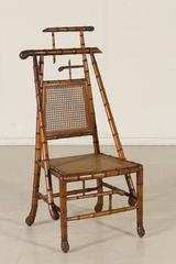 Group Six Chairs Carved Solid Maple 'Faux Bamboo' Style Italy 19th Century