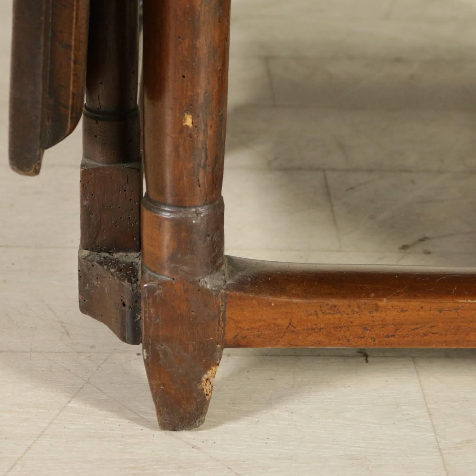 English Oak Drop Flap Table Manufactured in England, 19th Century 6