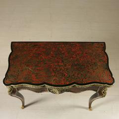 Boulle Style Richly Inlaid Game Table France, Second Half of the 19th Century
