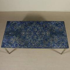 Wonderful Carved and Neoclassical Style Table with Lapis Lazuli Veneered Top